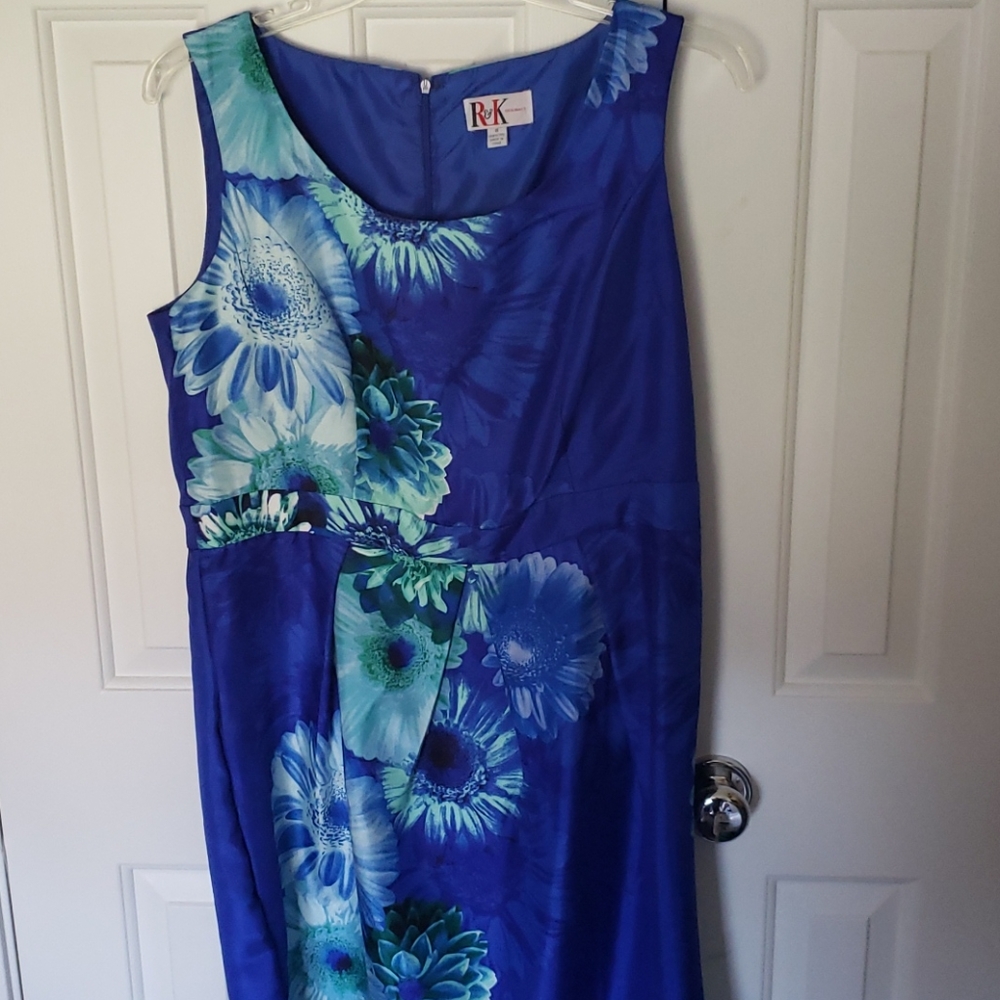 Blue sleeveless dress
